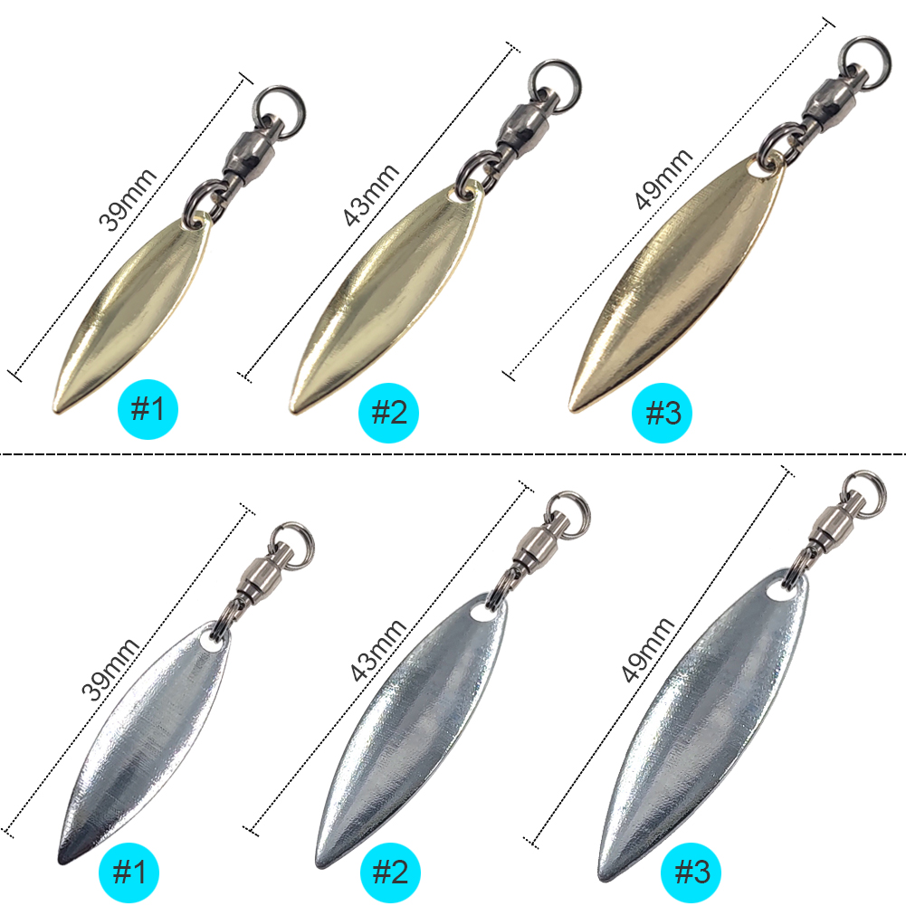 10pcs Willowleaf Blades Spinne - Fishing Lure Blade Bait avis et prix