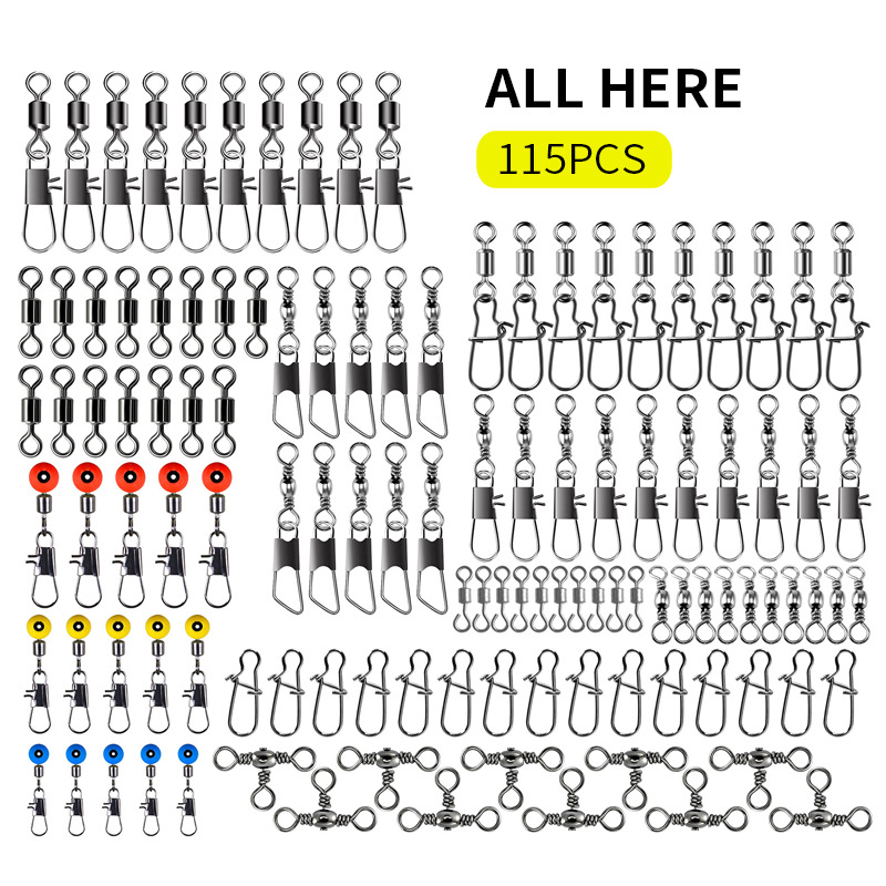 115pcs Fishing Swivel Connecto - Fishing Lure Kit avis et prix