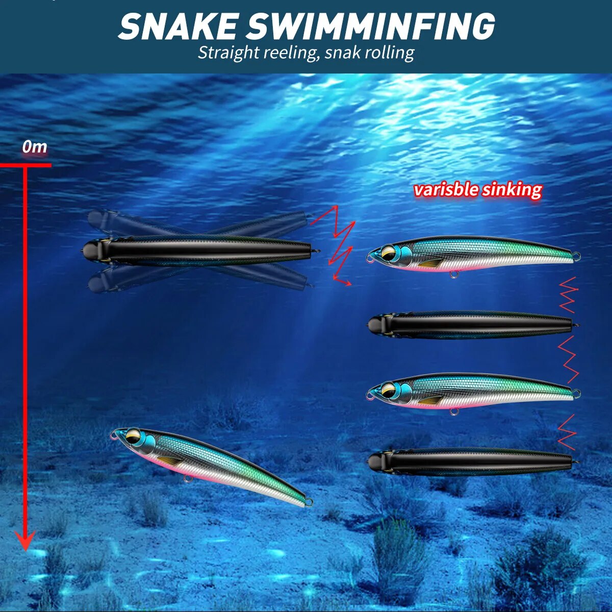 Sinking Pencil Fishing Lures 1 - Fishing Lure Buzzbait avis et prix