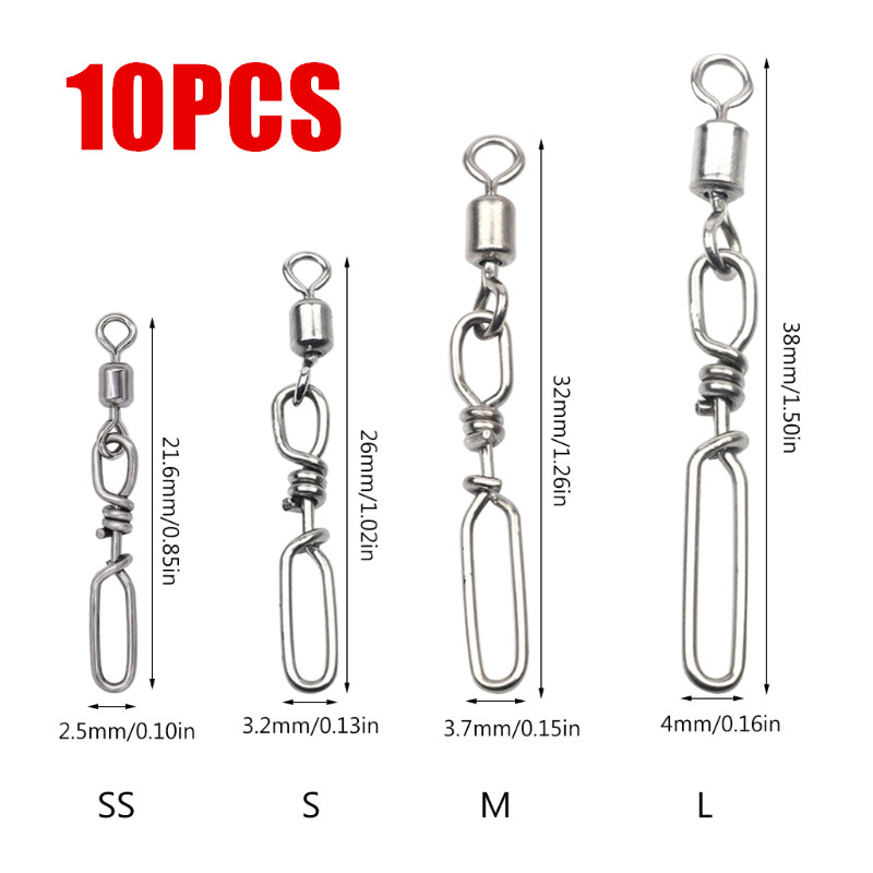 10Pcs Stainless Steel Quick Sn - Fishing Lure Kit avis et prix