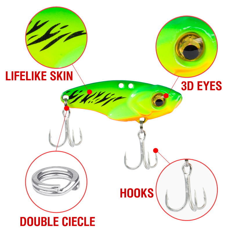 6PCS Metal VIB Lure 5g 7g 10g  - Fishing Lure Swimbait avis et prix