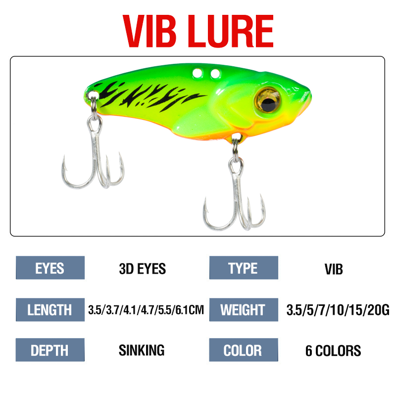 6PCS Metal VIB Lure 5g 7g 10g  - Fishing Lure Swimbait avis et prix