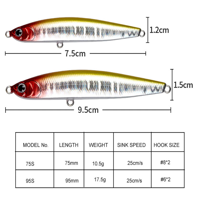 Water Sniper 10.5g 75mm Jerk P - Fishing Lure Jerkbait avis et prix