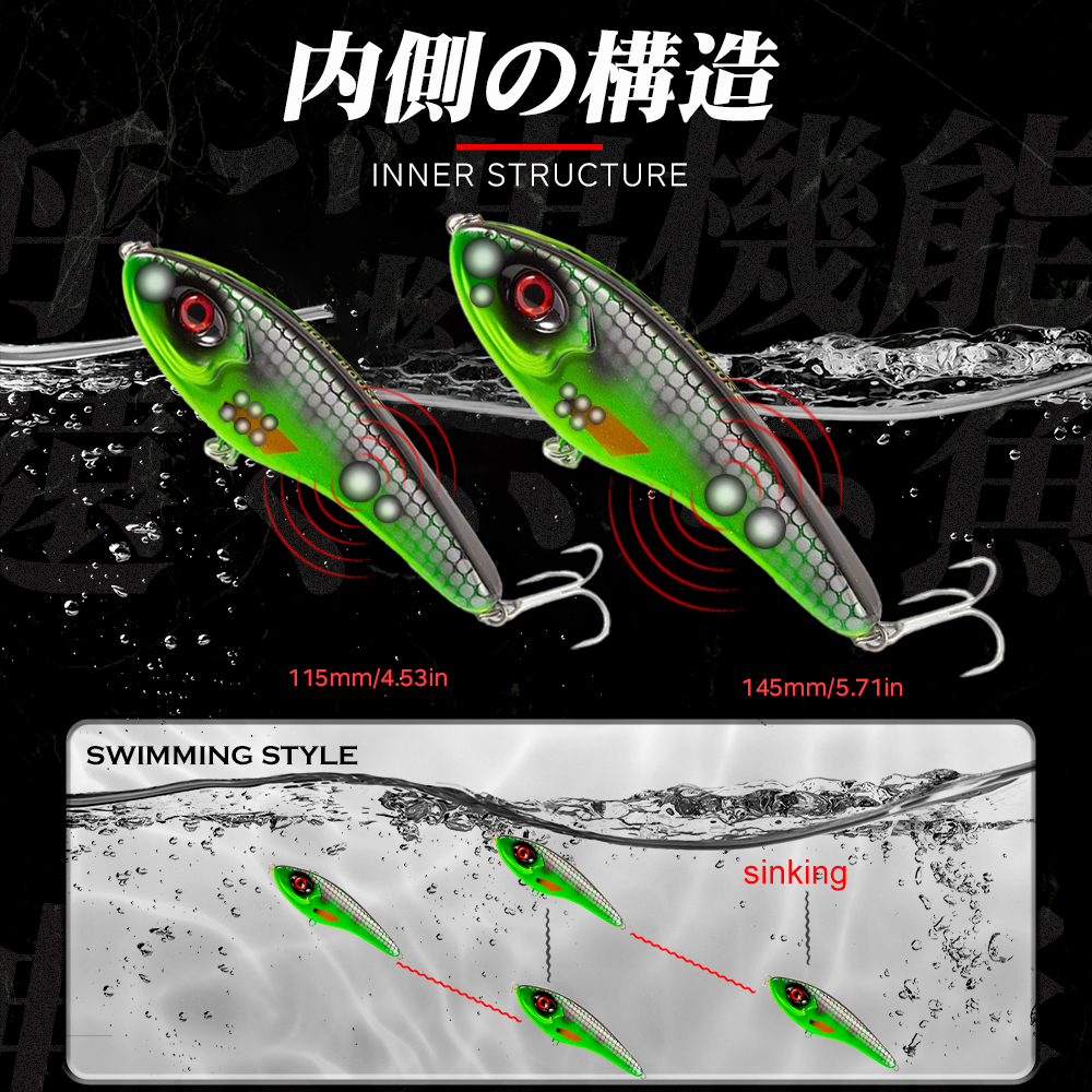 Hunthouse Jerkbait Musky Buste - Fishing Lure Jerkbait avis et prix