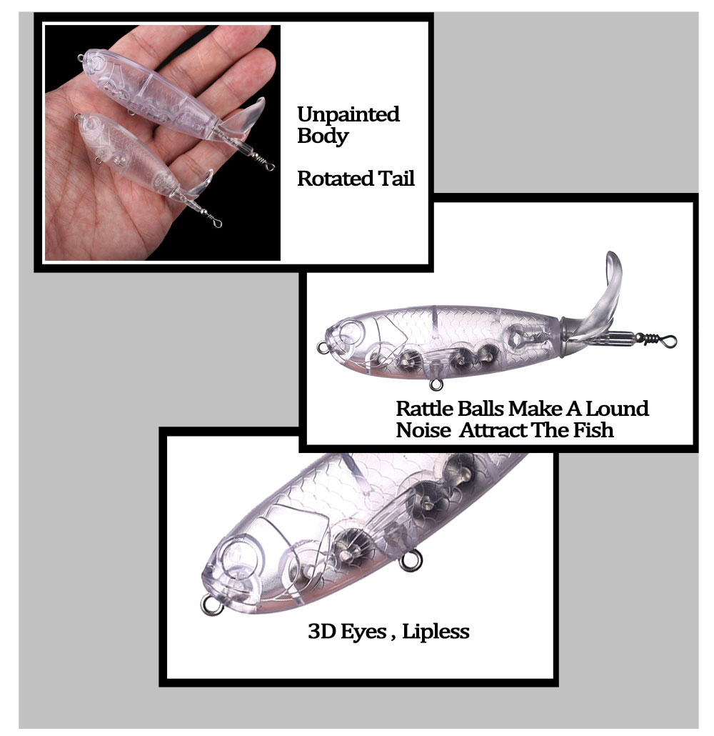 Chan’sHuang 20PCS Unpainted Bl - Fishing Lure Popper avis et prix