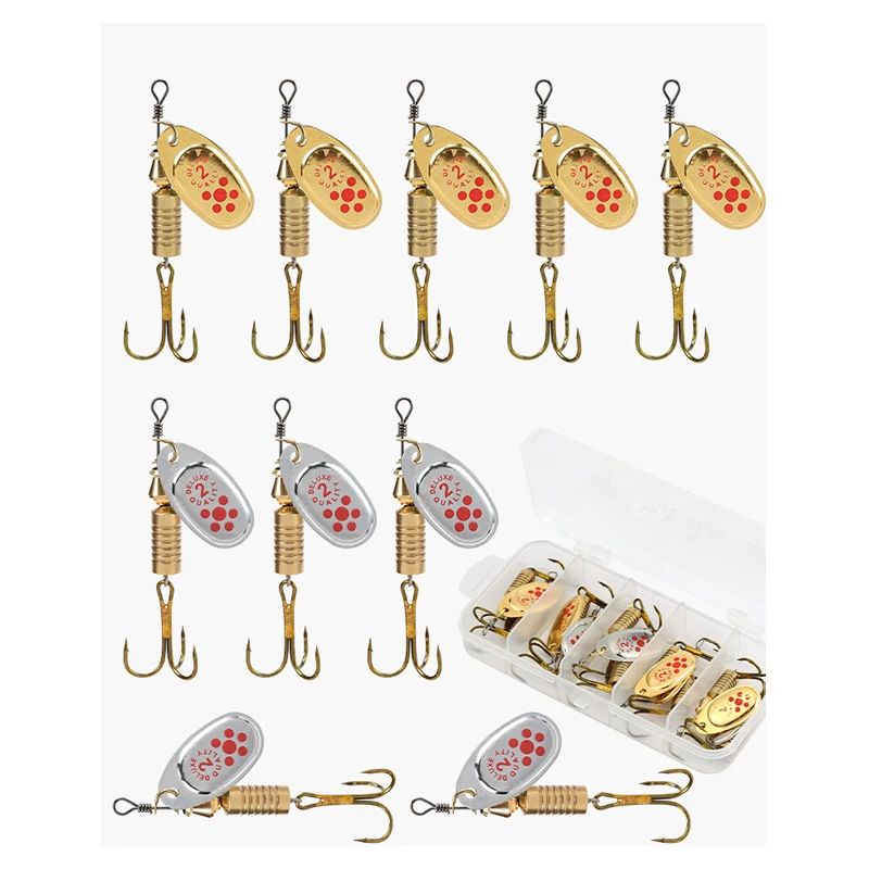JSFUN 10pcs Spinner Lure Set w - Fishing Lure Blade Bait avis et prix