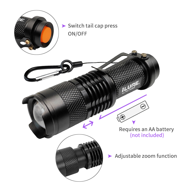 Mini UV Flashlight 395nm Ultra - Fishing Lure Jig avis et prix