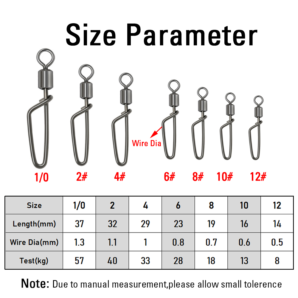 20PCS #12 -1/0 Rolling Swivel  - Fishing Lure Accessories avis et prix