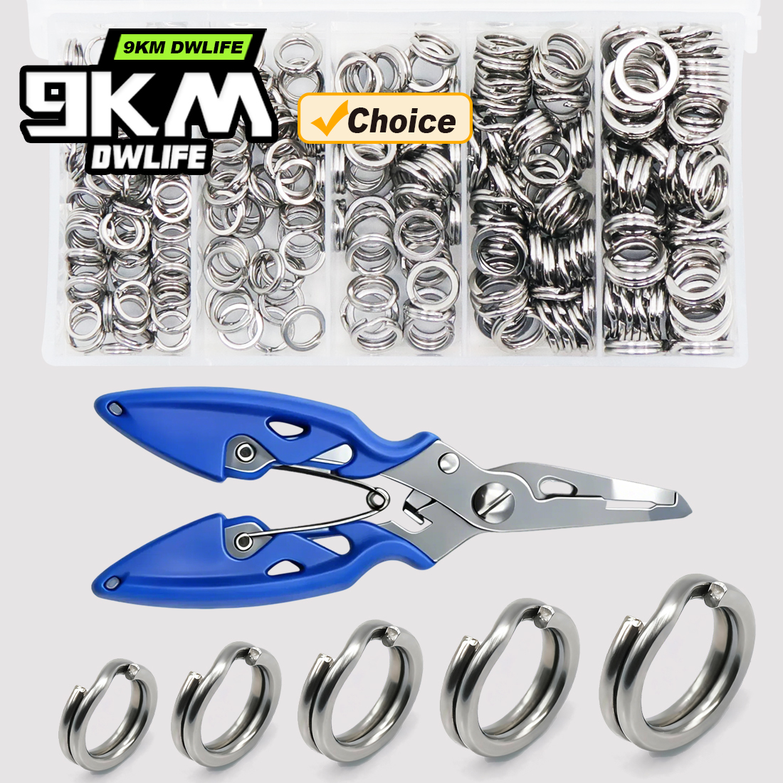 9KM Fishing Split Rings with P - Fishing Lure Kit avis et prix