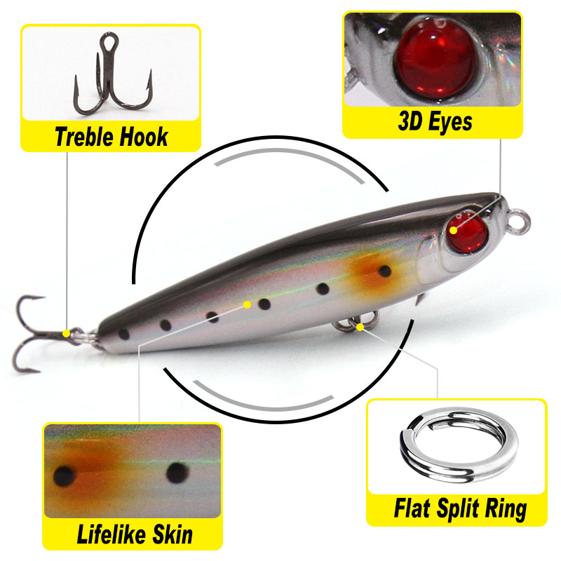 TacklePRO PE05 Pencil lure sti - Fishing Lure Crankbait avis et prix