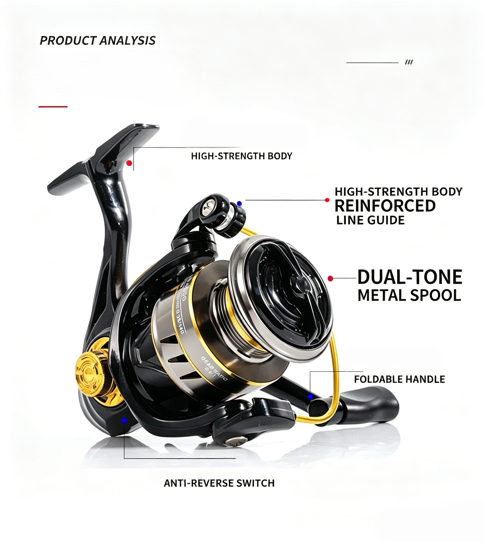 Full Metal Spinning Reel, Long - Fishing Lure Accessories avis et prix