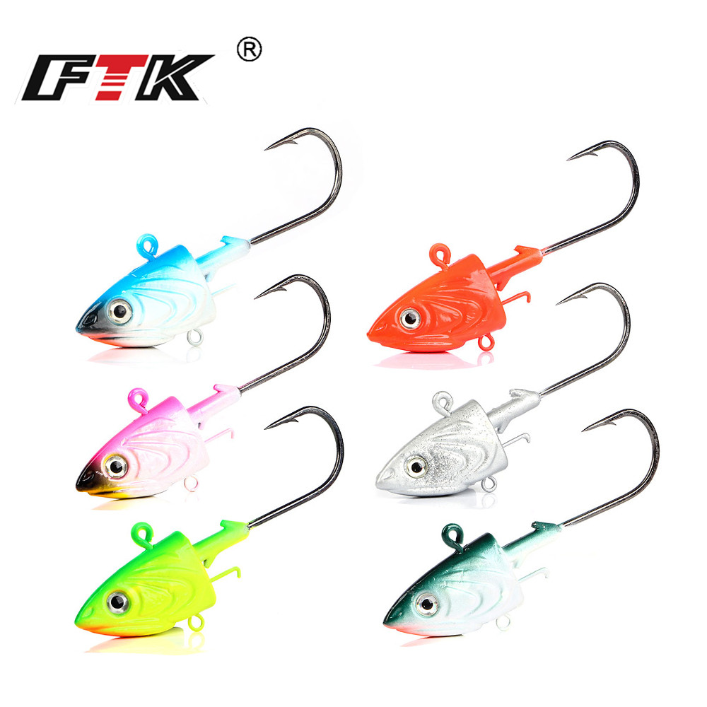 FTK 2PCS Jig Head Fishing Hook - Fishing Lure Soft Plastic avis et prix