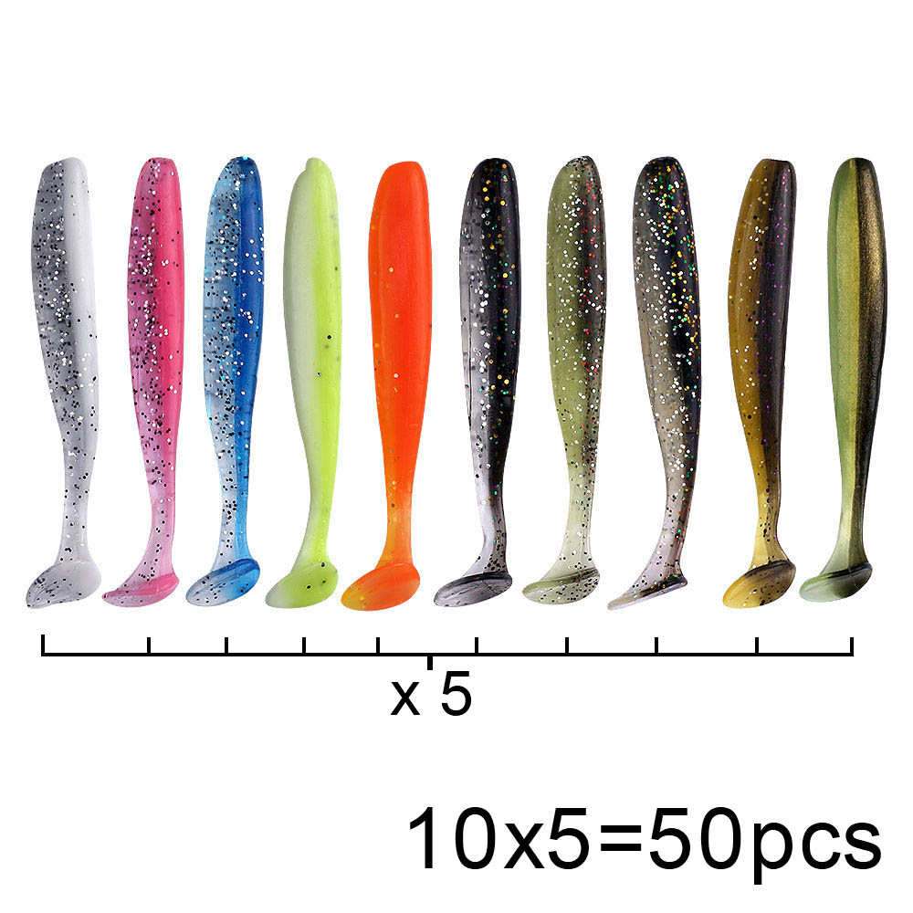 QXO 50 Pcs/Lot Swimbait Soft L - Fishing Lure Soft Plastic avis et prix