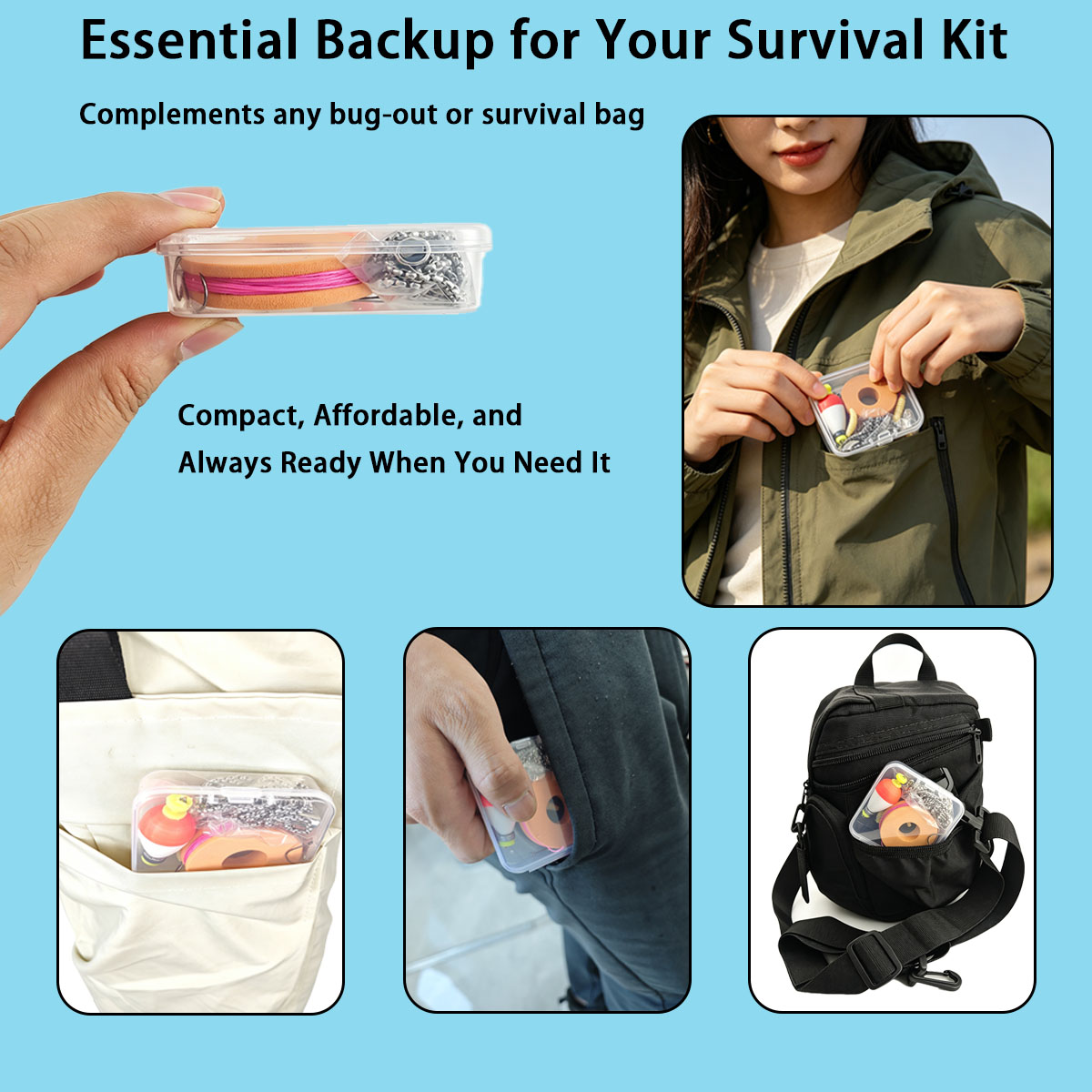 Portable Emergency Fishing Gea - Fishing Lure Kit avis et prix