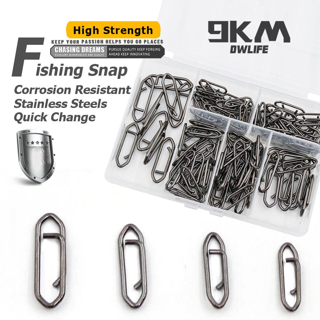 9KM Fishing Snap Kit 110pcs St - Fishing Lure Kit avis et prix