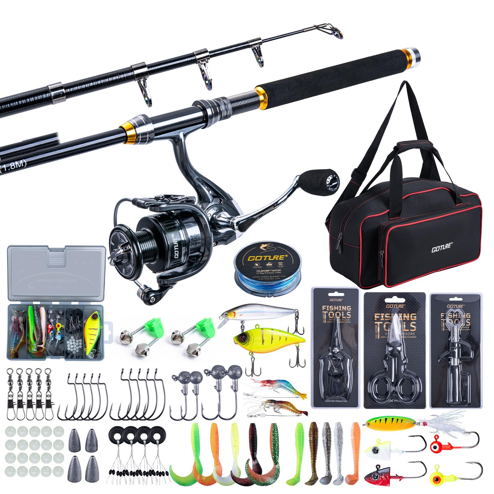 Goture Fishing Telescopic Rod  - Fishing Lure Spinner avis et prix