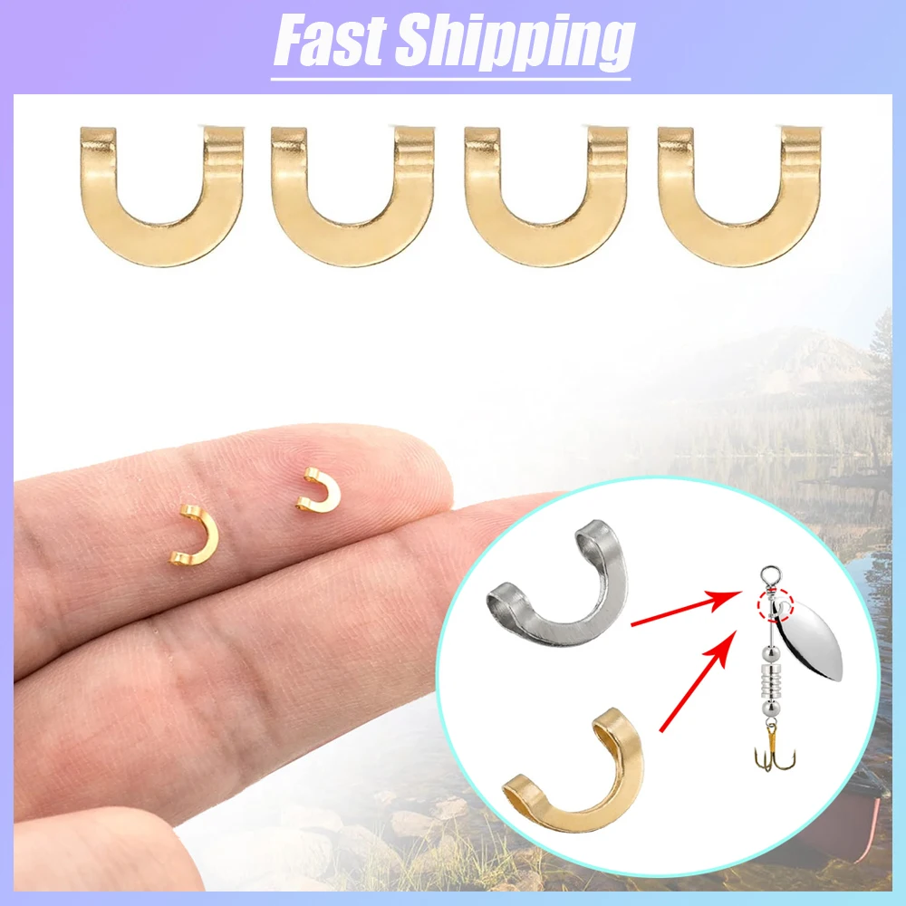 100pcs Fishing U Shaped Fixed  - Fishing Lure Spinnerbait avis et prix